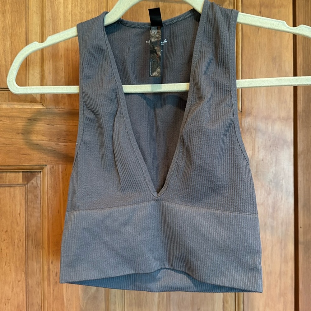 Urban Outfitters out from under deep v ribbed longline bralette top sz small